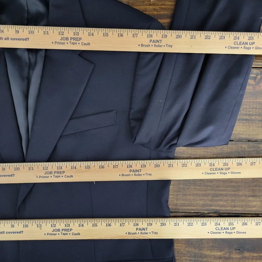 Michael Kors Men's Sport Coat‎ Blazer Two Button Navy Blue Twill Wool Size 40S